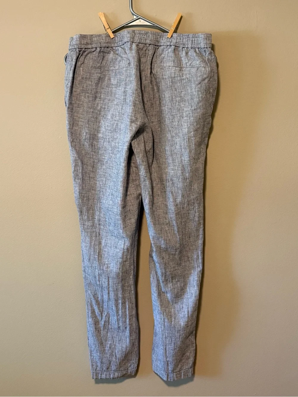 14th & Union Men’s Light Chambray Linen-Blend Pants - Blue Gray